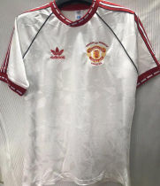 1991 M Utd Away White Retro Soccer Jersey