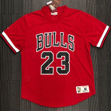 JORDAN # 23 Bulls Red Mitchell Ness Retro Jerseys