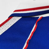 1998 France Home Long Sleeve Retro Soccer Jersey