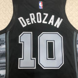Spurs DEROZAN #10 Black NBA Jerseys