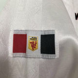 1998/99 M Utd Away White Retro Soccer Jersey