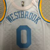 Lakers WESTBROOK #0 White Retro NBA Jerseys