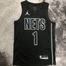 2023/24 Nets BRIDGES #1 Black NBA Jerseys