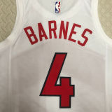 Toronto Raptors BARNES #4 White Home NBA Jerseys