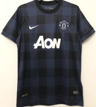 2013/14 M Utd Away Black Retro Soccer Jersey