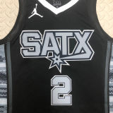Spurs LEONARD #2 Black NBA Jerseys