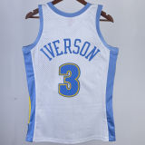 2003/04 Nuggets IVERSON #3 White Retro NBA Jerseys 热压