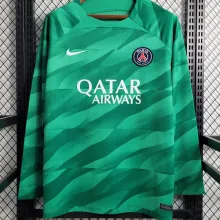 2023/24 PSG Green Goalkeeper Long Sleeve Jersey