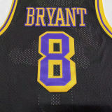1996/97 Lakers Bryant #8 Black Mitchell Ness Retro Jerseys 刺绣