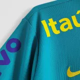 2021/22 Brazil Light Blue POLO Soccer Jersey有钮