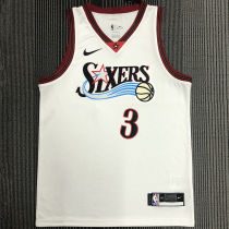 76ers IVERSON #3 Retro White NBA Jerseys