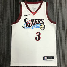 76ers IVERSON #3 Retro White NBA Jerseys