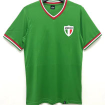 1970 Mexico Home Green Retro Soccer Jersey