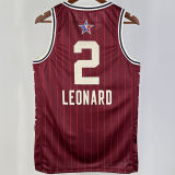 2024 ALL-STAR LEONARD #2 Red NBA Jerseys