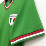 1970 Mexico Home Green Retro Soccer Jersey