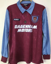 1995/97 West Ham Home Retro Long Sleeve Jersey