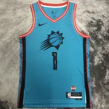 2023/24 Suns BOOKER #1 Wathet City Edition NBA Jerseys
