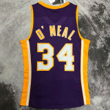 1999/00 Lakers ONEAL #8 purple Retro NBA Jerseys热压