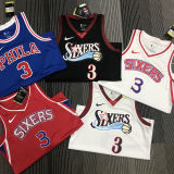 76ers IVERSON #3 Retro Blue NBA Jerseys