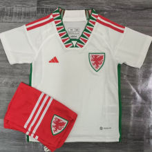 2022/23 Wales Away White Kids Jersey