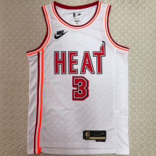 Miami Heat WADE #3 White Retro NBA Jerseys