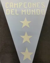 CAMPEONES DEL MUNDO 3 Stars Argentina 阿根廷用 (You can buy it alone OR tell us which jersey to print it on. )