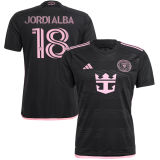 JORDI ALBA #18 Inter Miami 1:1 Quality Away Black Fans Jersey 2023/24 胸前新广告 ★★