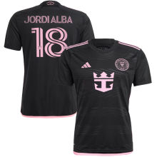 JORDI ALBA #18 Inter Miami 1:1 Quality Away Black Fans Jersey 2023/24 胸前新广告 ★★