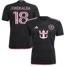 JORDI ALBA #18 Inter Miami 1:1 Quality Away Black Fans Jersey 2023/24 胸前新广告 ★★