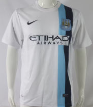 2013/14 Man City Away White Retro Soccer Jersey