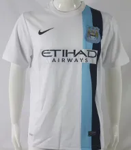 2013/14 Man City Away White Retro Soccer Jersey