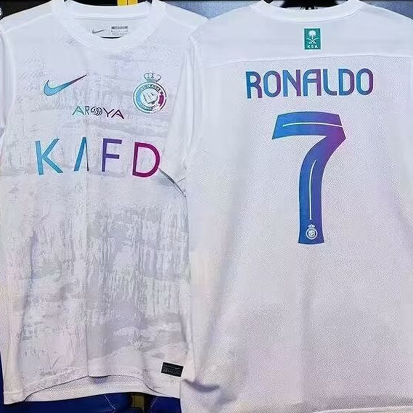 RONALDO #7 Al Al Nassr Third White Fans Soccer Jersey 2023/24