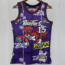 1998/99 Timberwolves CARTER #15 Purple Retro NBA Jerseys 热压