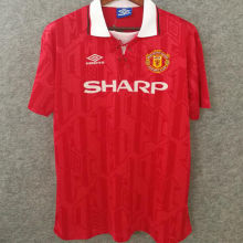 1992/94 M Utd Home Red Retro Soccer Jersey