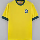 1970 Brazil Home Yellow Retro Soccer Jersey