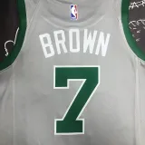 Celtics BROWN #7 Grey NBA Jerseys