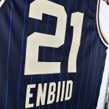2024 ALL-STAR EMBIID #21 Blue NBA Jerseys