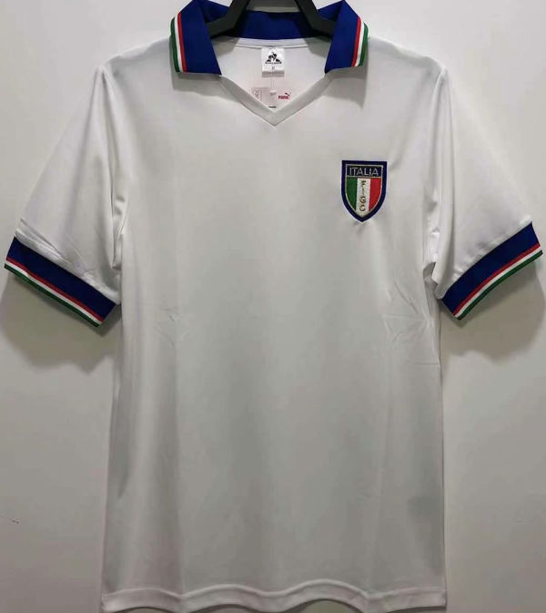 1982 Italy Away White Retro Soccer Jersey