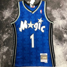 2000/01 Magic MCGRADY #1 Blue Retro NBA Jerseys 热压