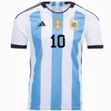 MESSI #10 Argentina 1:1 Quality Home 1:1 Fans Jersey (3 Stars And 3 Stars Font 3星字体) 2022/23 ★★