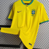 NEYMAR JR #10 Brazil Home 1:1 Yellow Fans Jersey 2022/23 ★★
