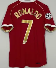 RONALDO #7 M Utd Home Retro Jersey 2006/07 (Have UCL Patch 带1个欧冠球 UCL Font 欧冠字体 ) ★★
