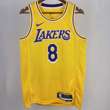 2023/24 Lakers BRYANT #8 Yellow NBA Jerseys 热压