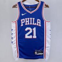 2023/24 76ers EMBIID #21 Blue NBA Jerseys 热压
