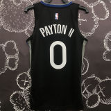 Warriors PAYTON II #0 Black Grey NBA Jerseys