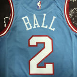 Bulls BALL #2 Blue NBA Jerseys