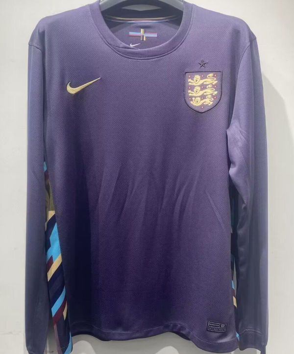 2024/25 England Away Long Sleeve Soccer Jersey
