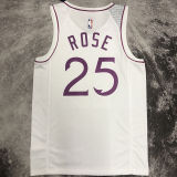 Timberwolves ROSE #25 White Pink NBA Jerseys