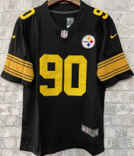 Men's Pittsburgh Steelers WATT # 90 Black NFL Jersey 钢人