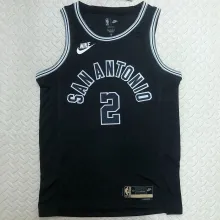 Spurs LEONARD #2 Black Retro NBA Jerseys